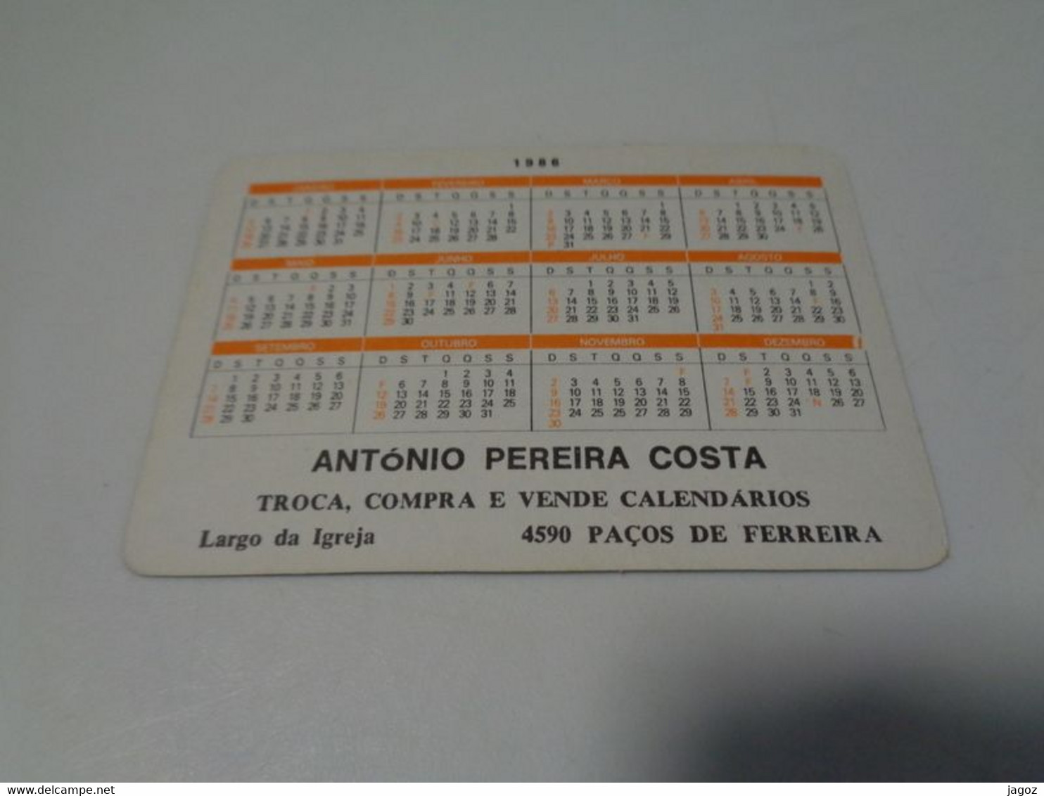 Rally Rali Raly Monte Carlo Portugal Portuguese Pocket Calendar 1986 - Tamaño Pequeño : 1981-90