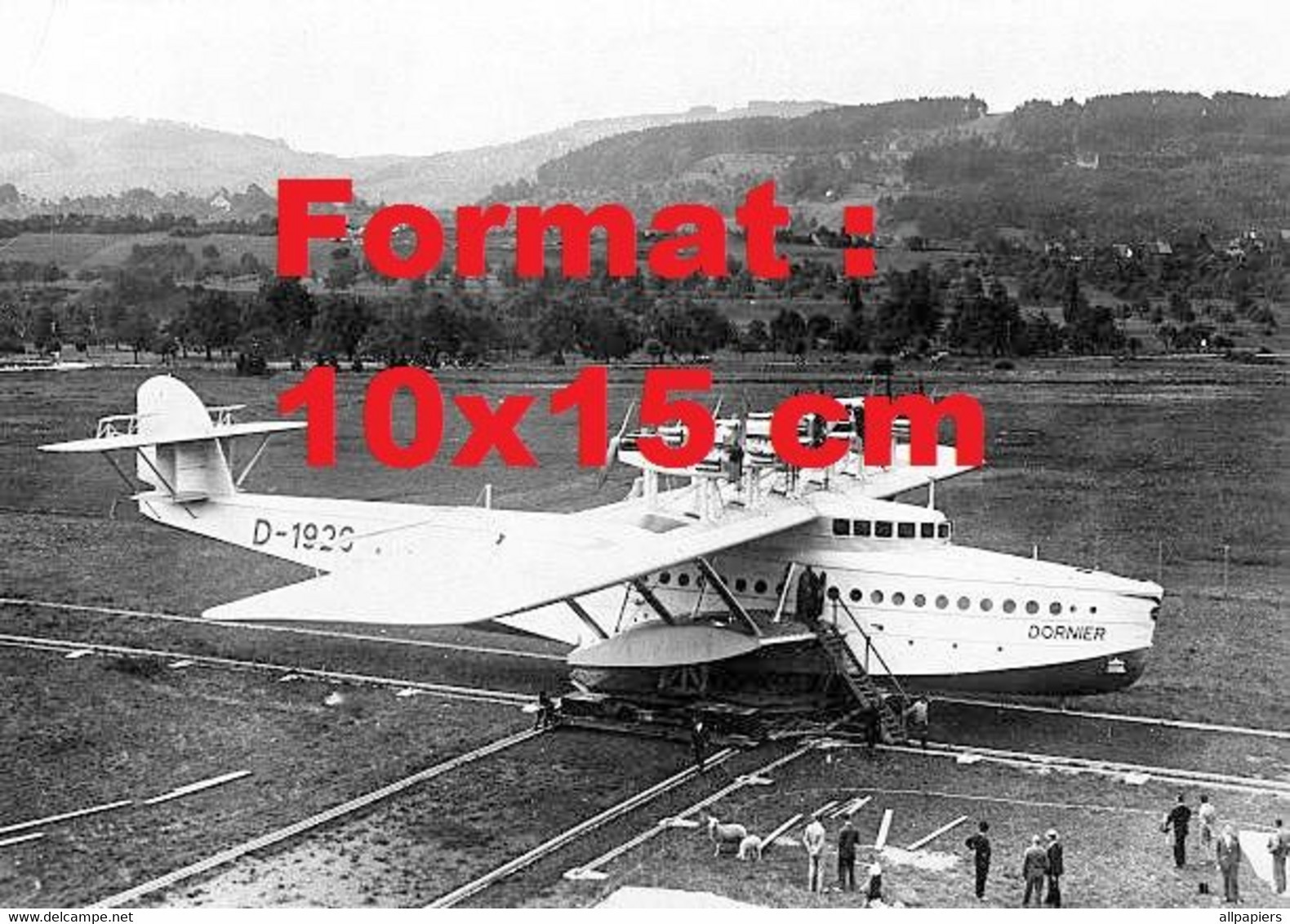 Reproduction Photographie Ancienne D'un Dornier DOX Avion Bateau Aéroport De Altenrhein En Suisse - Other & Unclassified