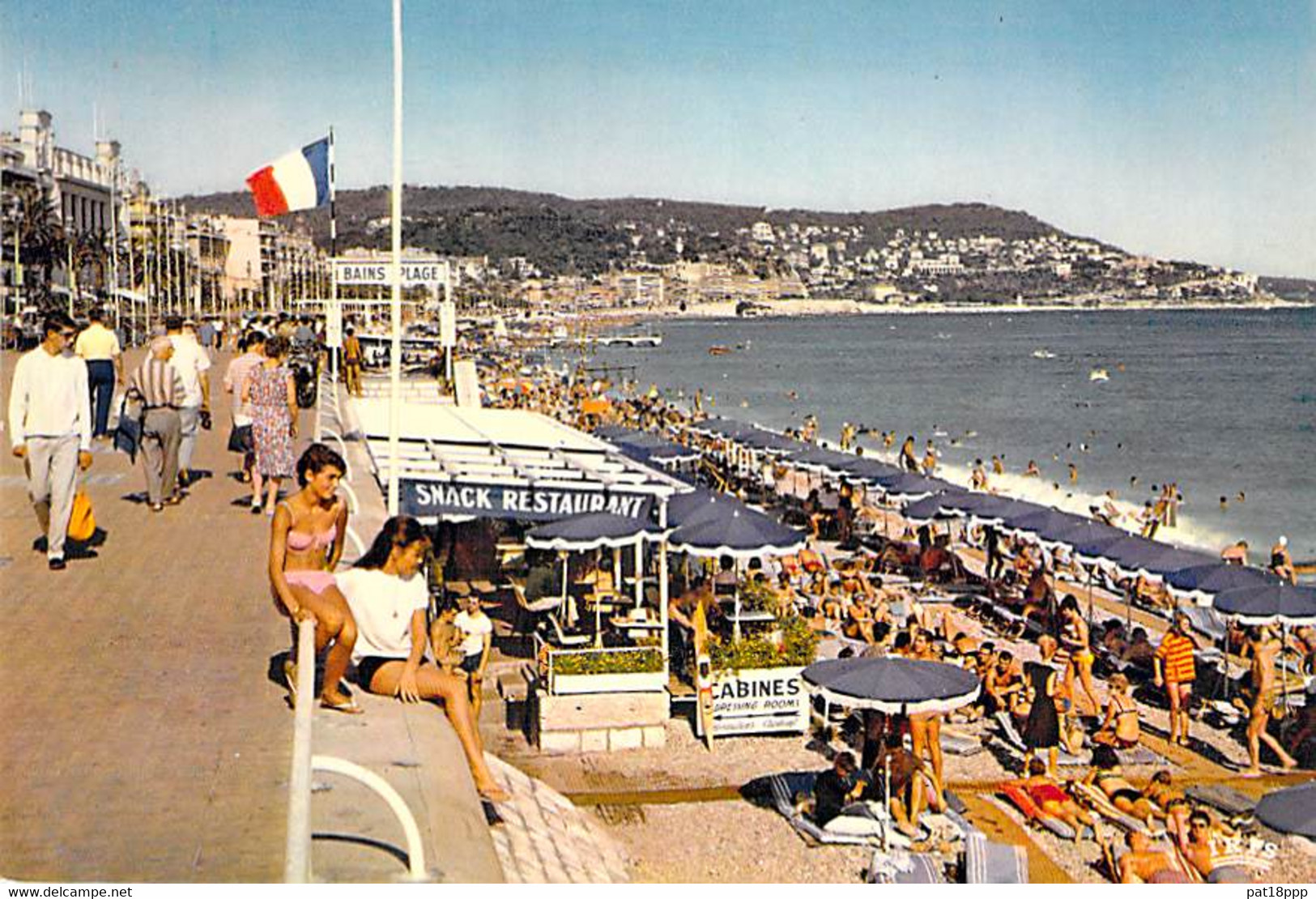 RESTAURANT - 06 - NICE :  Snack Restaurant à BAIN PLAGE Sur La Promenade Des Anglais - CPSM GF - Alpes Maritimes - Hotels & Restaurants