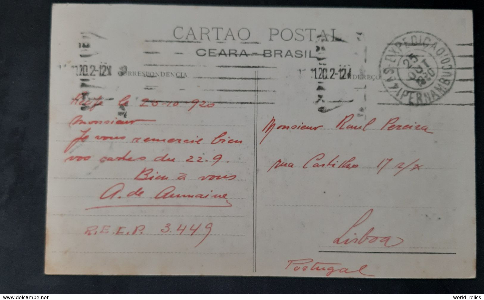 POSTCARD CARTÃO POSTAL, CEARÁ,RUA FORMOSA AGENCIA DO LLOYD, BRAZIL, BRASIL - Fortaleza