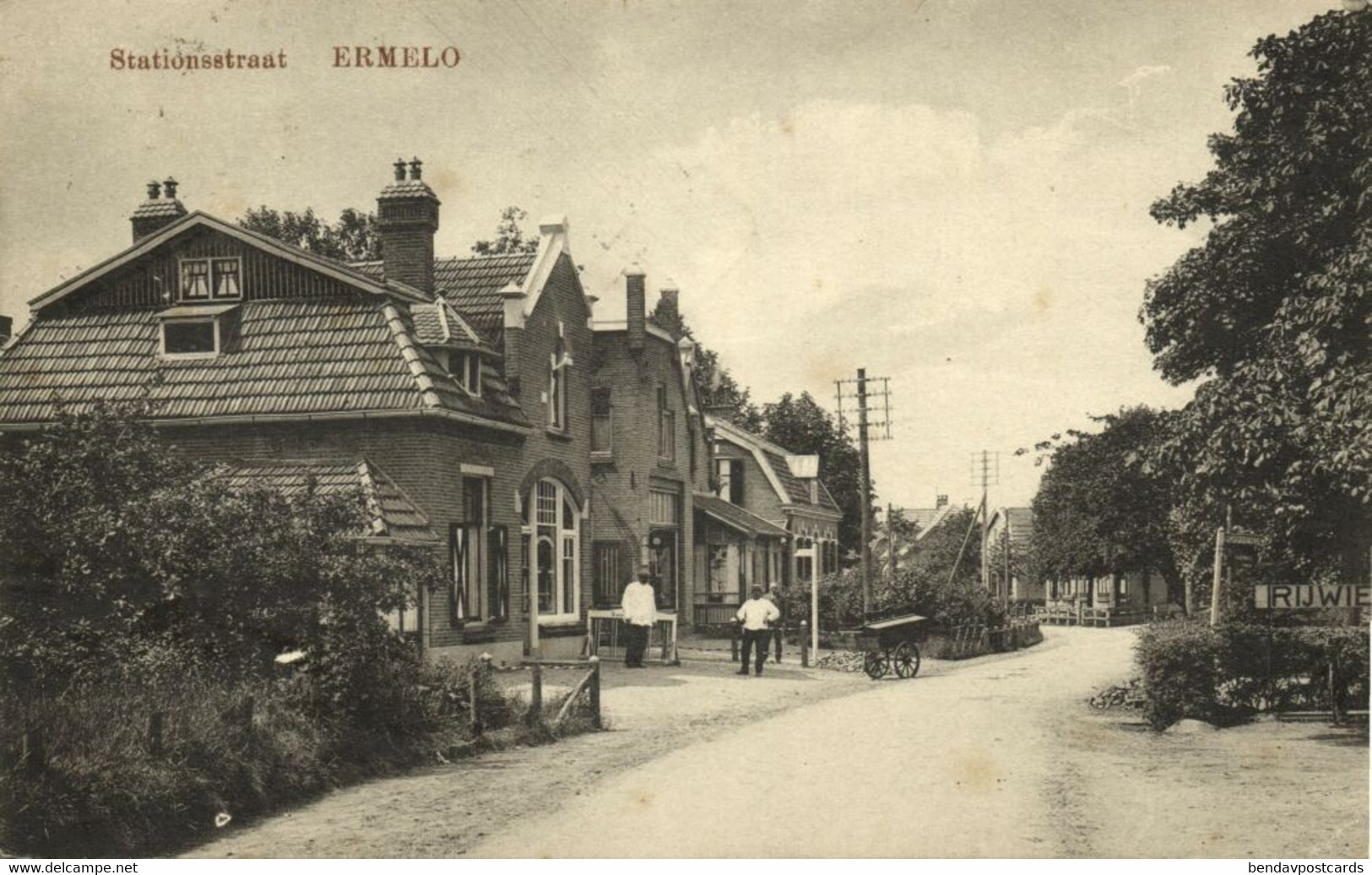 Nederland, ERMELO, Stationsstraat (1926) Ansichtkaart - Ermelo