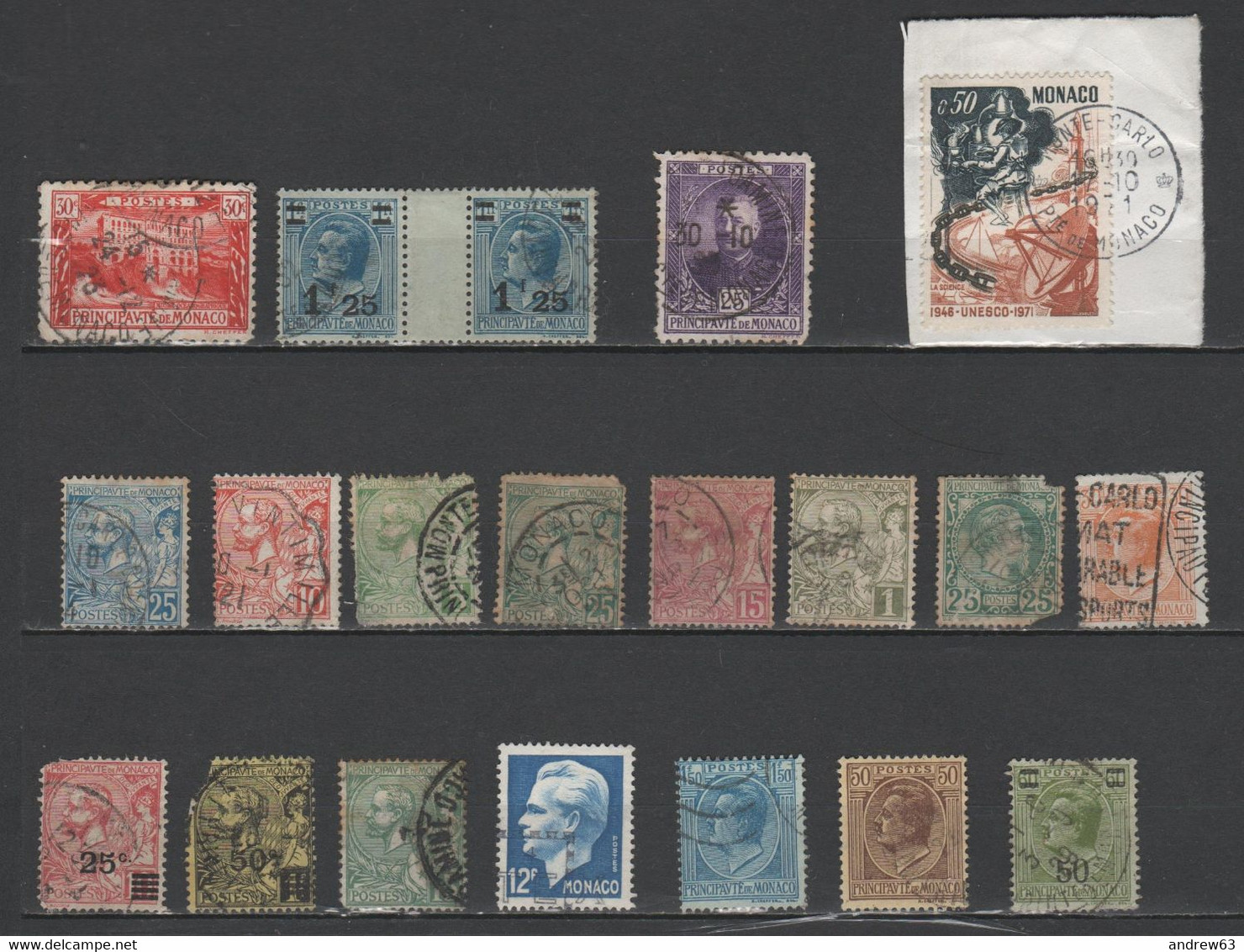 PRINCIPATO DI MONACO - PRINCIPAUTÉ DE MONACO - Lotto - Accumulo - Vrac - 20 Stamps - Usati, Used - Collections, Lots & Séries