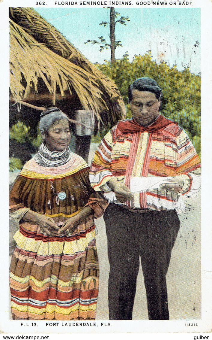 Florida Seminole Indians Good News Or Bad Fort Lauderdale1928 - Native Americans