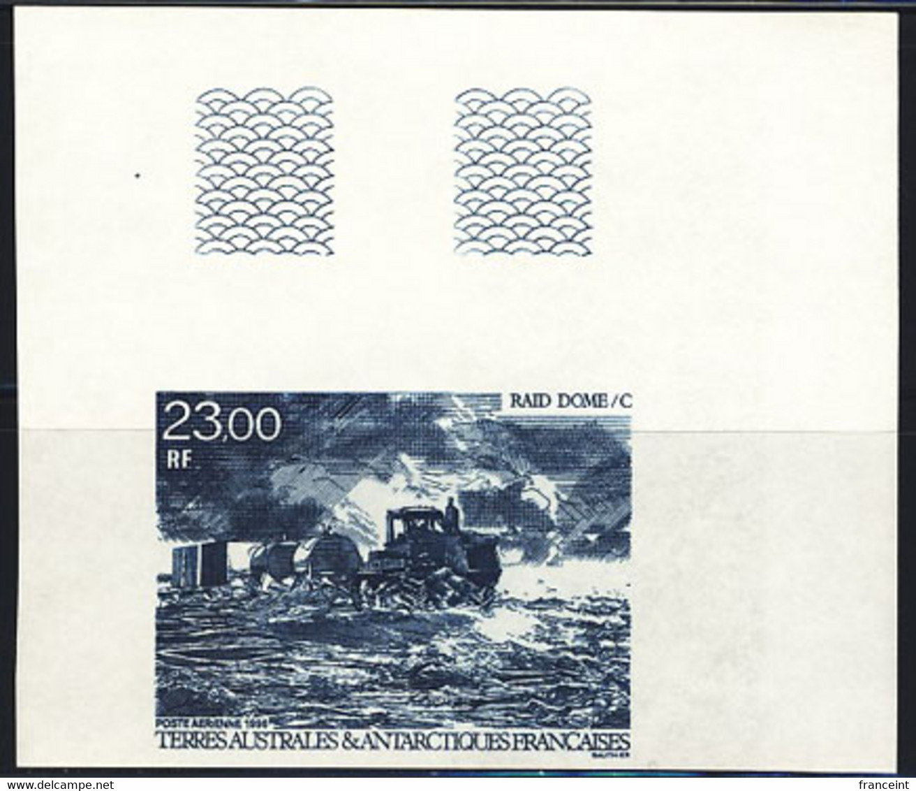 F.S.A.T. (1996) Expedition To Dome/C. Corner Imperforate. Scott No C137, Yvert No PA138. - Imperforates, Proofs & Errors