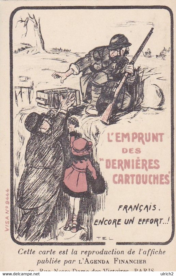 CPA L'Emprunt Des Dernières Cartouches - Francais Encore Un Effort - WW1  (54443) - Guerre 1914-18