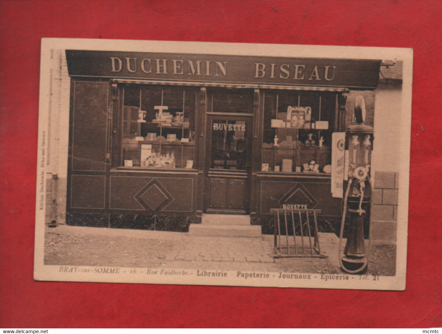 CPA  -  Bray Sur Somme - 16 Rue Faidherbe - Duchemin Biseau - Librairie Papeterie Journaux Epicerie - Bray Sur Somme