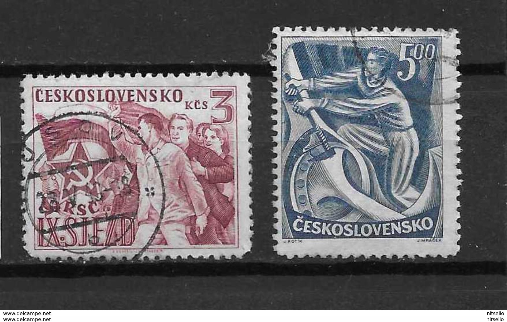LOTE 2186 /// CHECOSLOVAQUIA 1949 YVERT Nº: 502/503   ¡¡¡ OFERTA - LIQUIDATION - JE LIQUIDE !!! - Used Stamps
