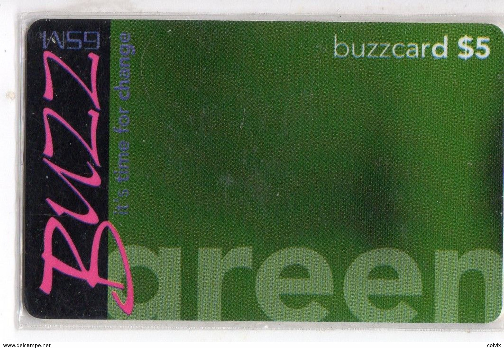 TANZANIE RECHARGE BUZZCARD 5$ GREEN Date 01/07/2001 - Tansania