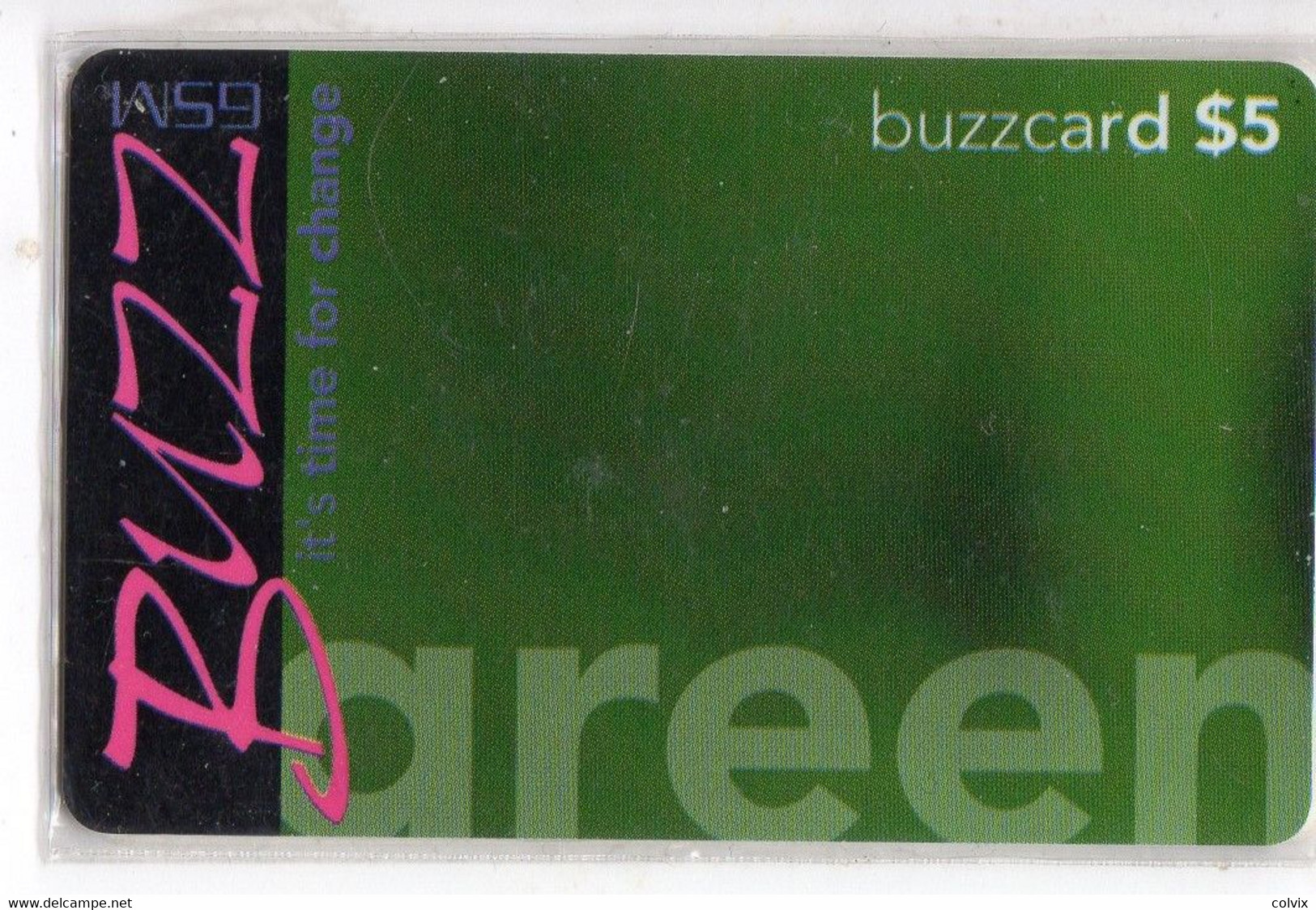 TANZANIE RECHARGE BUZZCARD 5$ GREEN Date 01/07/2001 - Tanzania
