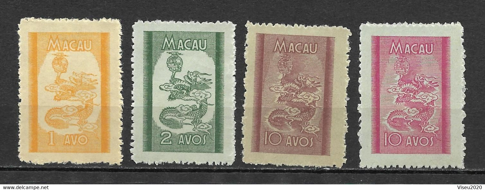 Portugal (Macau) 1950 – Dragões (Dragons) Emissão Local -  Complet Set Macao - Unused Stamps