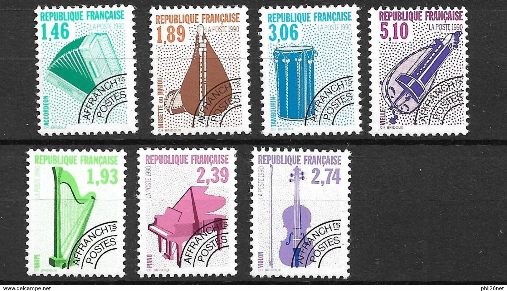 France Préoblitérés N° 206 à 212   Neufs    * * B  / TB = MNH F/VF  Voir Scans  - 1989-2008