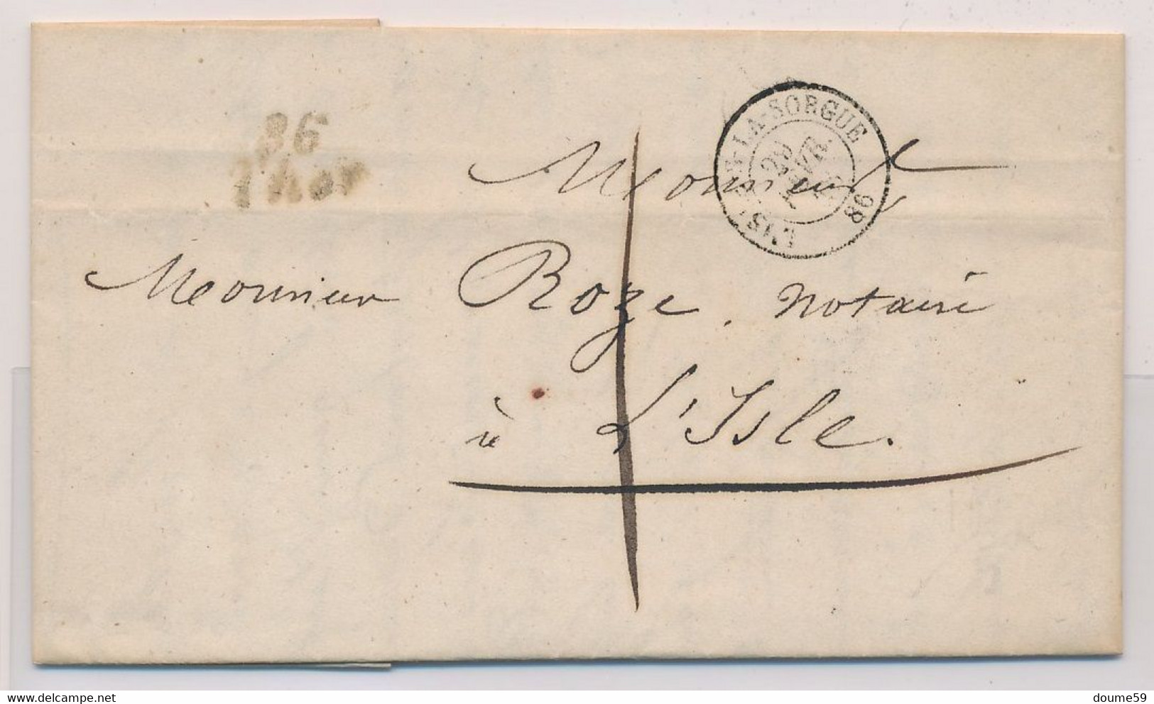 DX-594: FRANCE: Lot Avec  Lettre De L'Isle La Sorgue (Thor) Pour L'Isle La Sorgue  28/2/1848) - 1801-1848: Precursors XIX