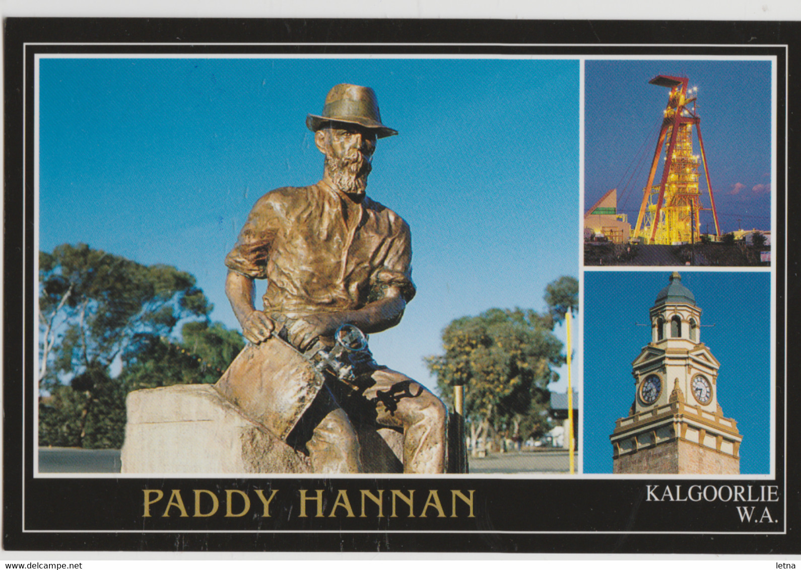 WESTERN AUSTRALIA WA Hannan Statue Gold Mine Post Office KALGOORLIE Rolsh KGB038 Multiview Postcard C1980s - Kalgoorlie / Coolgardie