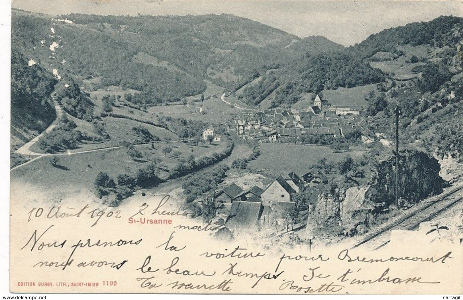 CPA (précurseur) -21465 - Suisse  - Saint-Ursanne - Vue Générale -Envoi Gratuit - Saint-Ursanne