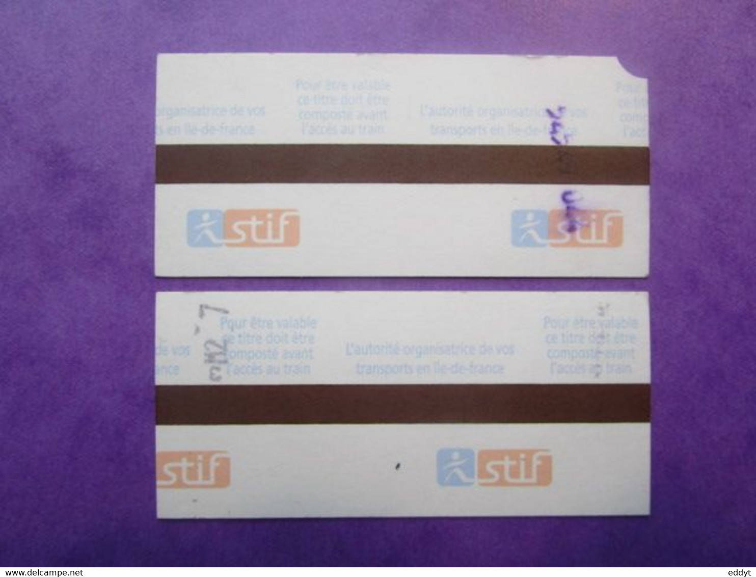 2 TICKETS  Métro Autobus Rer -  RATP/RATP - Réseau Urbain - PARIS - 2° Classe  - TBE - Wereld