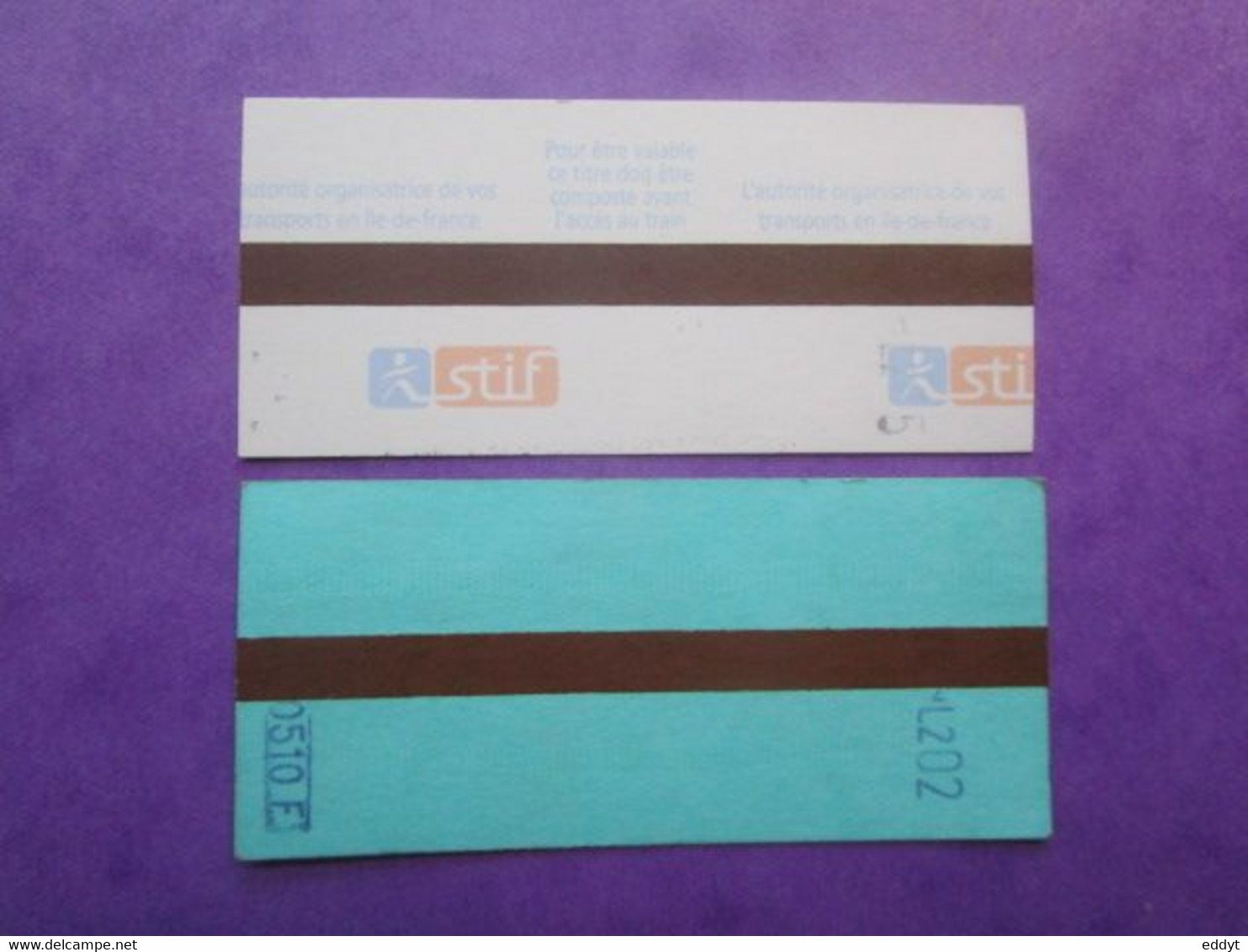 2 TICKETS  Métro Autobus Rer -  RATP/RATP - Réseau Urbain - PARIS - 2° Classe  - TBE - Wereld