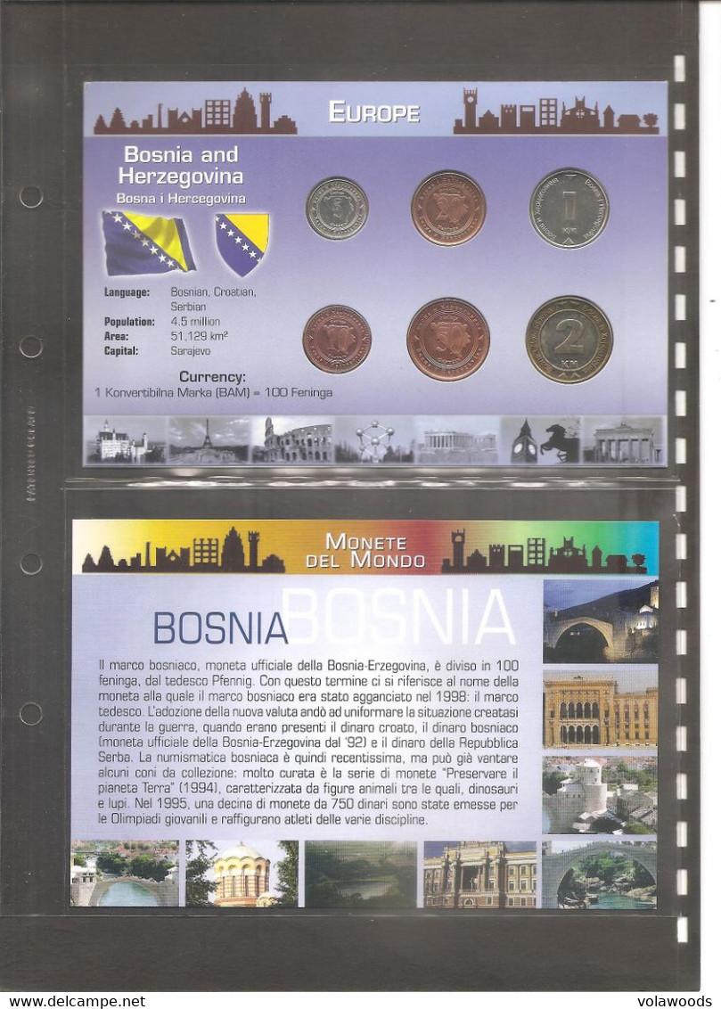 Bosnia Erzegovina - Folder Bolaffi "Monete Dal Mondo" Emissione Valori UNC - Bosnia Y Herzegovina