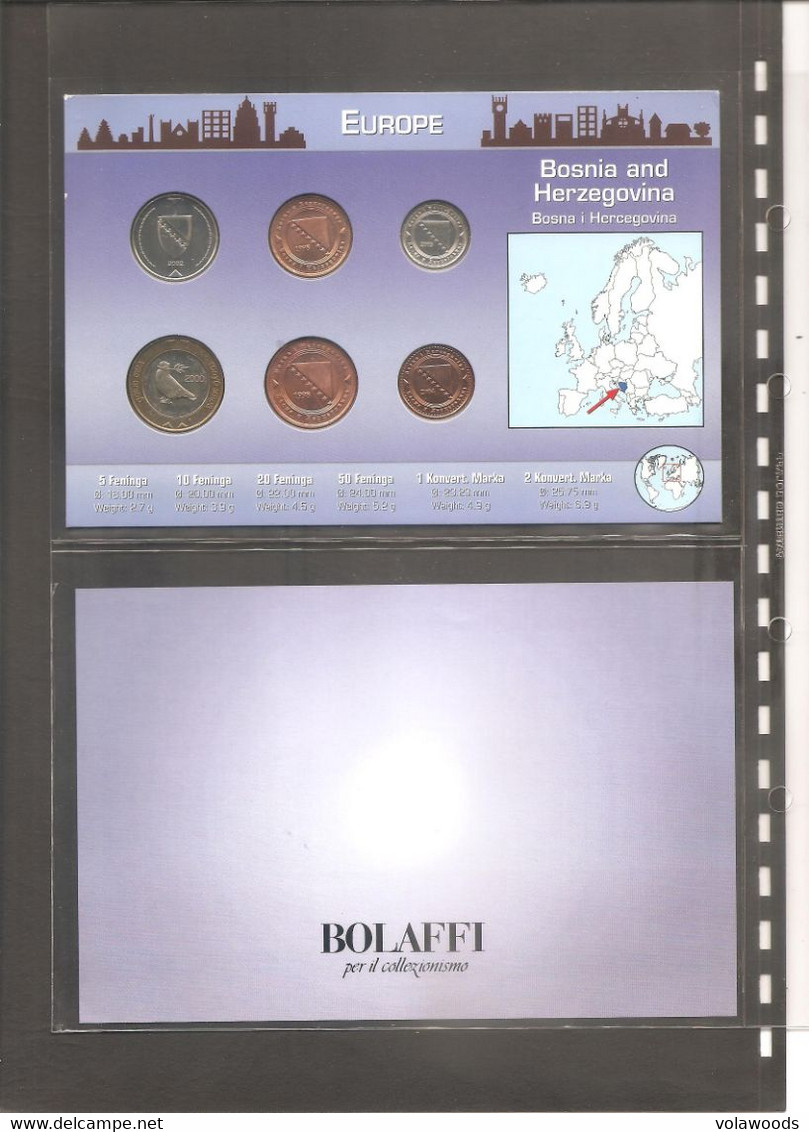 Bosnia Erzegovina - Folder Bolaffi "Monete Dal Mondo" Emissione Valori UNC - Bosnia Erzegovina