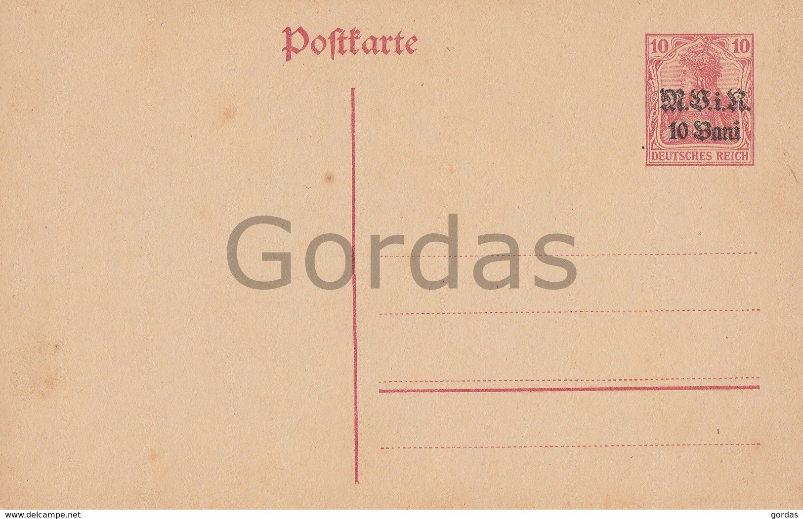 Romania - WW2 - German Occupation Stamp - MVIR 10 Bani - Stationery - 2de Wereldoorlog (Brieven)