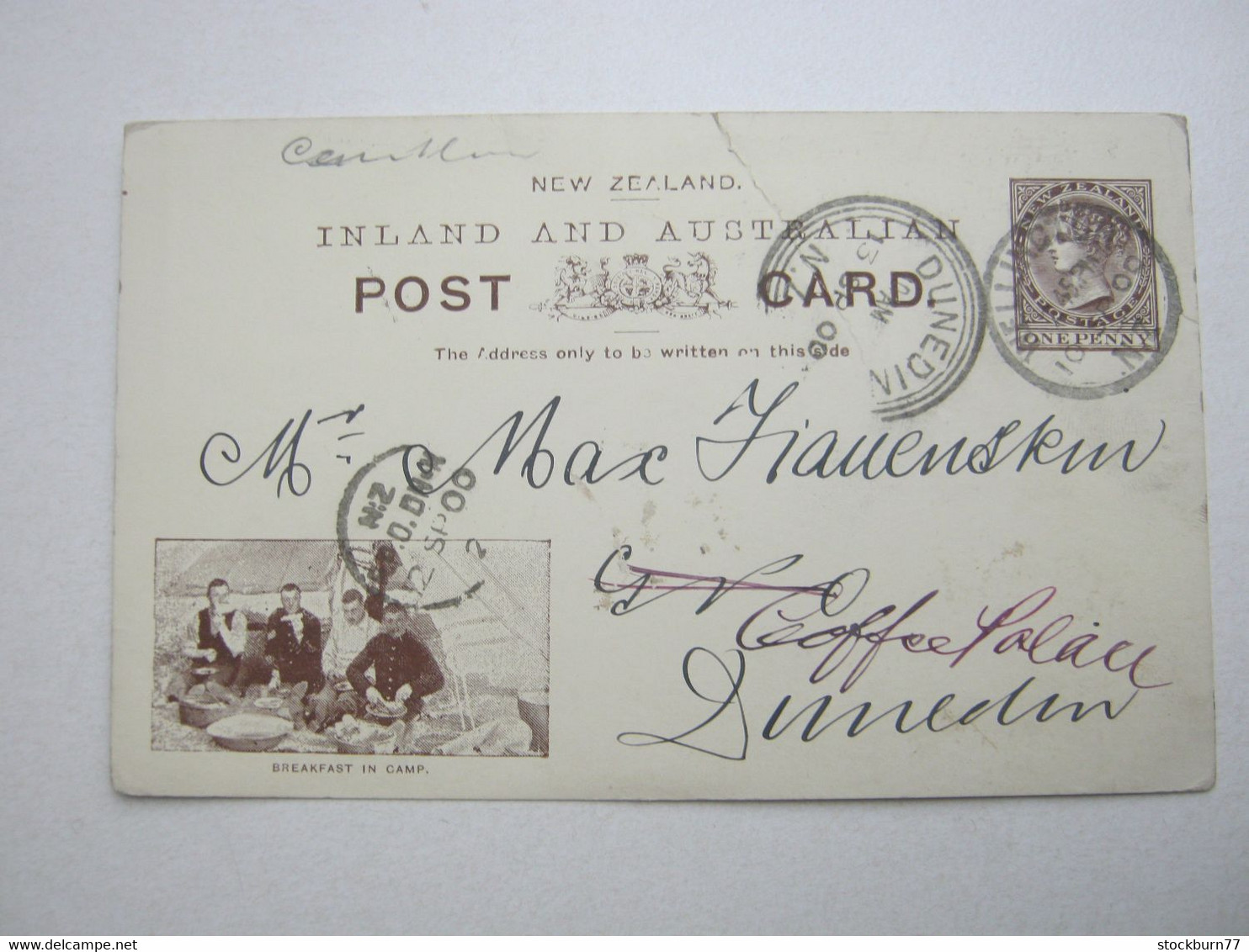 1900 , Bildganzsache  Verschickt, Knickspur - Postal Stationery