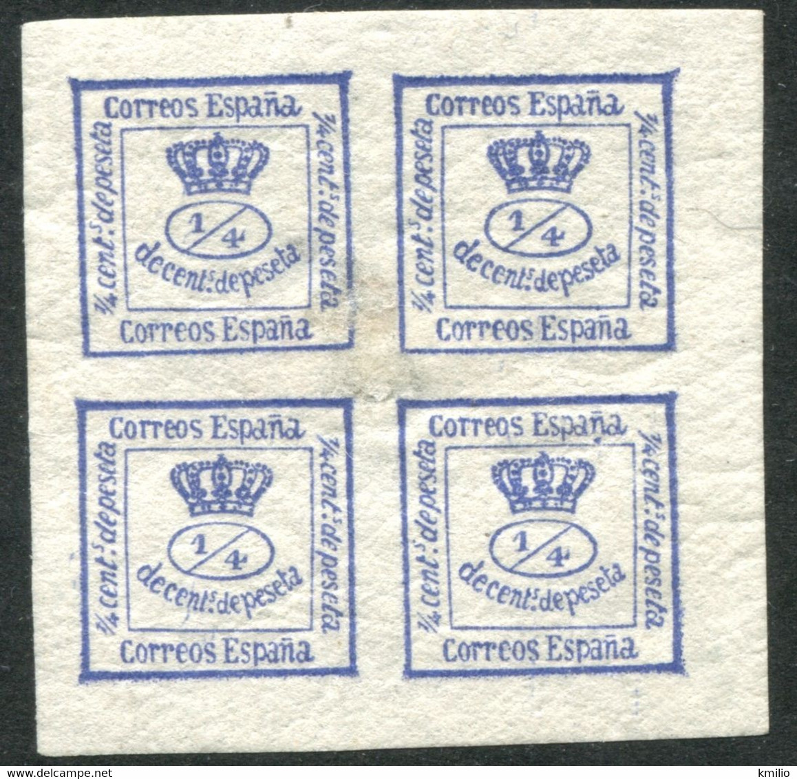 *115. 4/4 C. Azul De 1872 Nuevo Catálogo 160 Eur - Unused Stamps