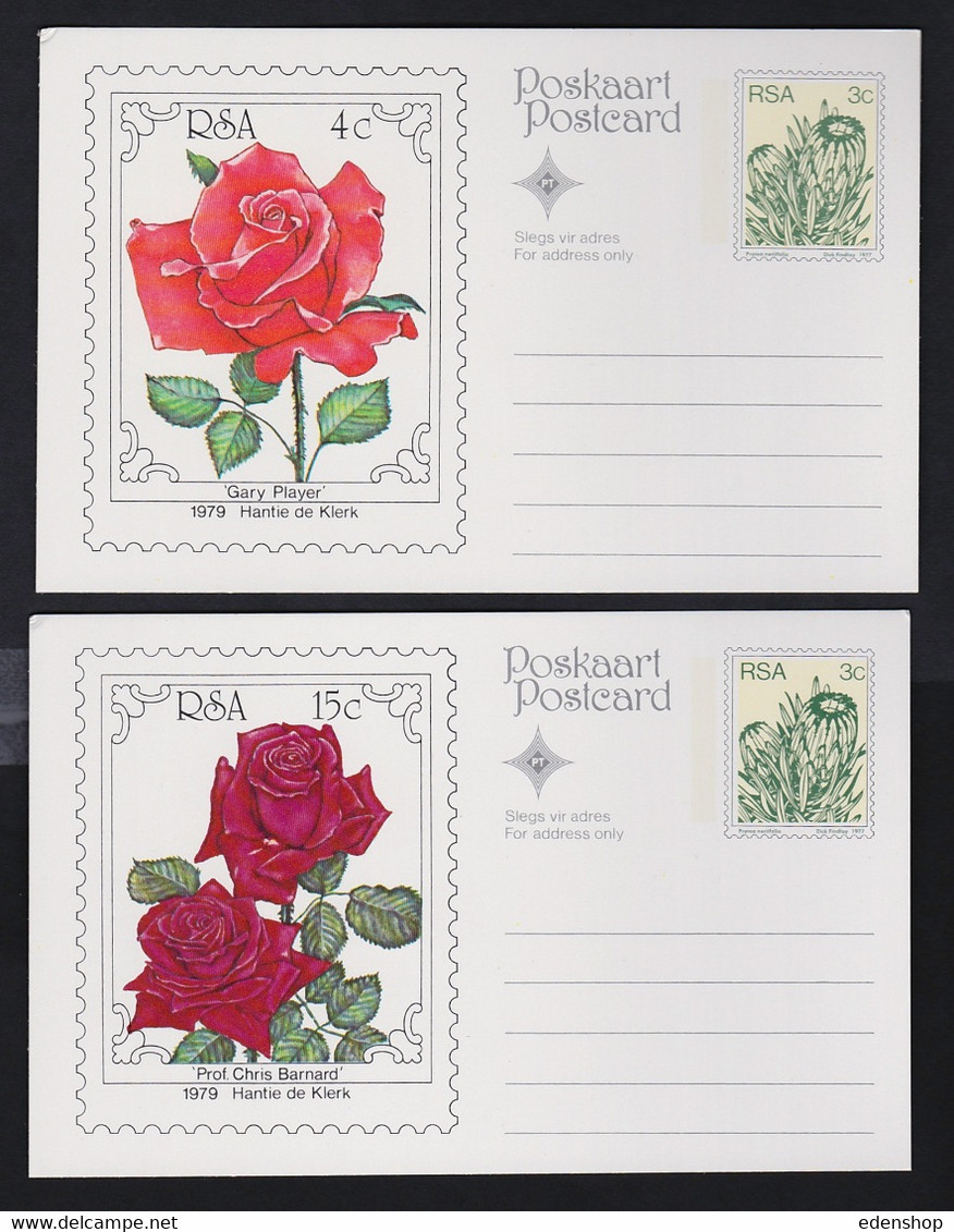 1979 South Africa RSA Set Of 5 Postcards Rose Flowers With 3c Protea Stamp - Altri & Non Classificati