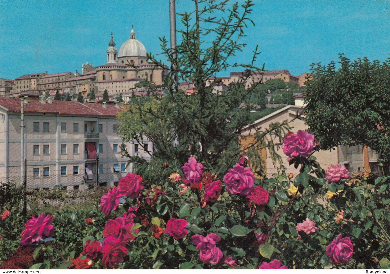 CARTOLINA  LORETO,ANCONA, MARCHE,PANORAMA,BELLA ITALIA,IMPERO ROMANO, STORIA CULTURA,RELIGIONE VIAGGIATA 1972 - Ancona