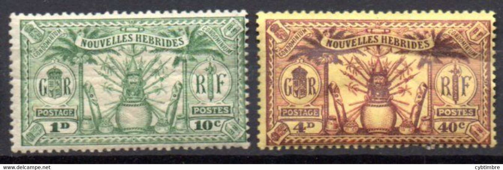 Nouvelles Hebrides : Yvert N°81 Et 85* - Unused Stamps