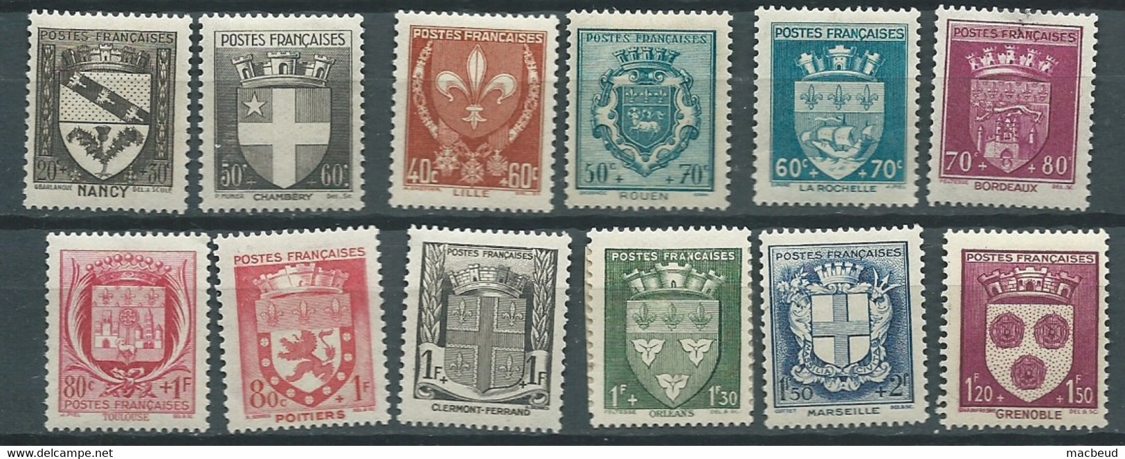 France - Série Yvert N  526 /  537 *  12 Valeurs Neuves Avec Charnière -AA 17704 - Unused Stamps