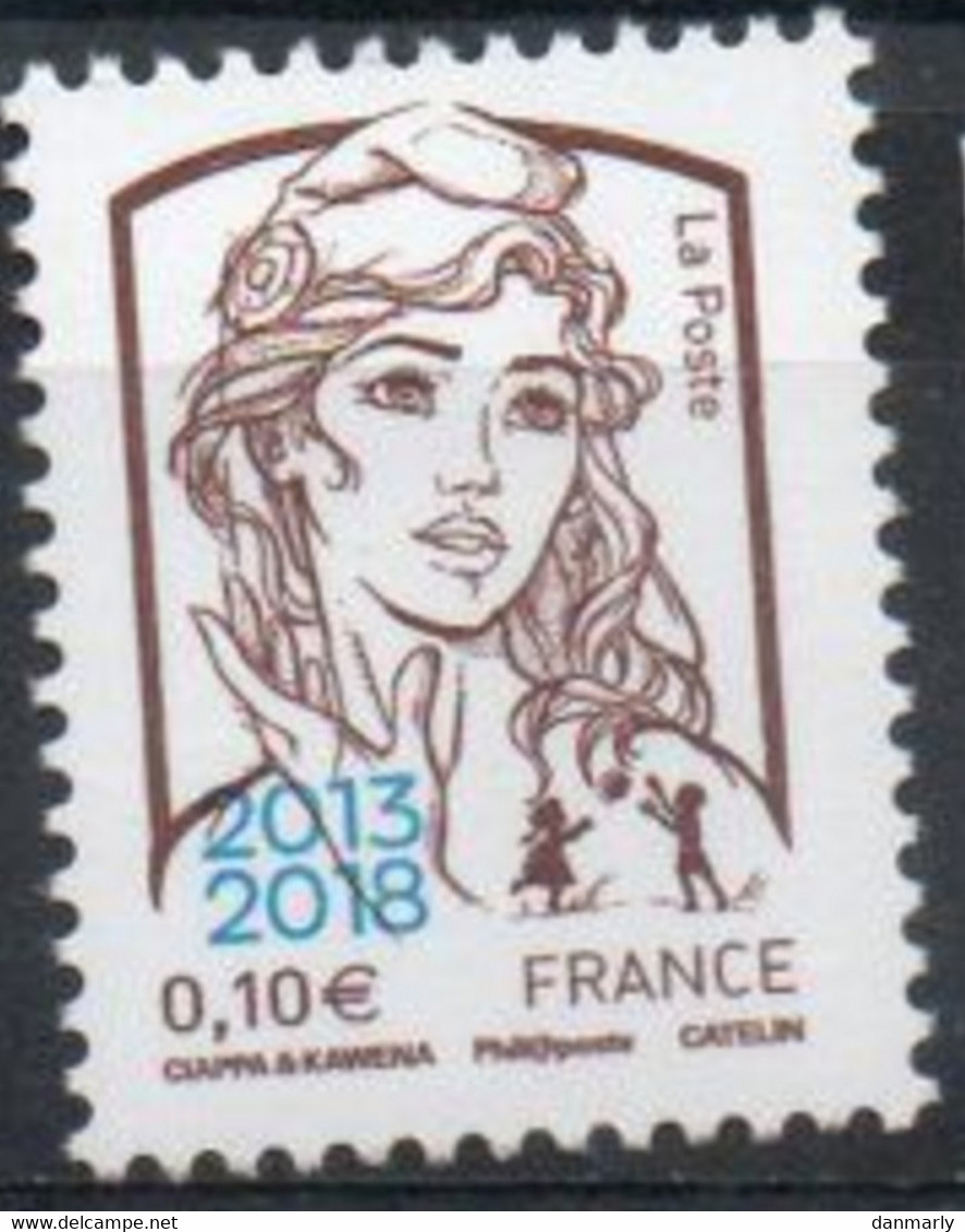 TIMBRE DE 2018 . Marianne Et La Jeunesse Yvert Et Tellier N° 5234 Avec Surcharge Bleue - Other & Unclassified