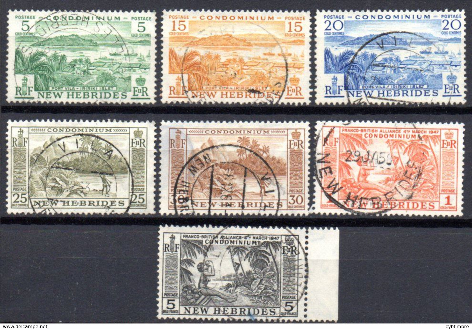 Nouvelles Hebrides : Yvert N° 186/196; 7 Valeurs - Used Stamps