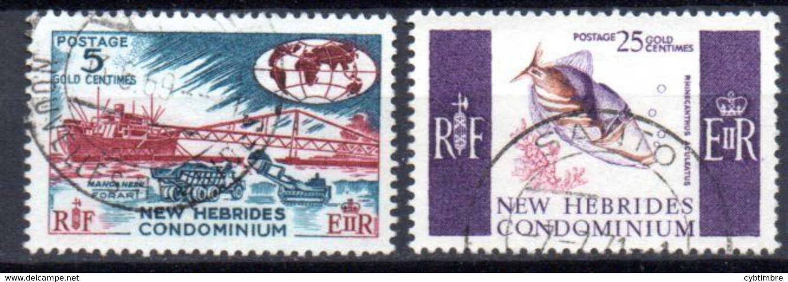 Nouvelles Hebrides : Yvert N° 242/243 - Gebruikt