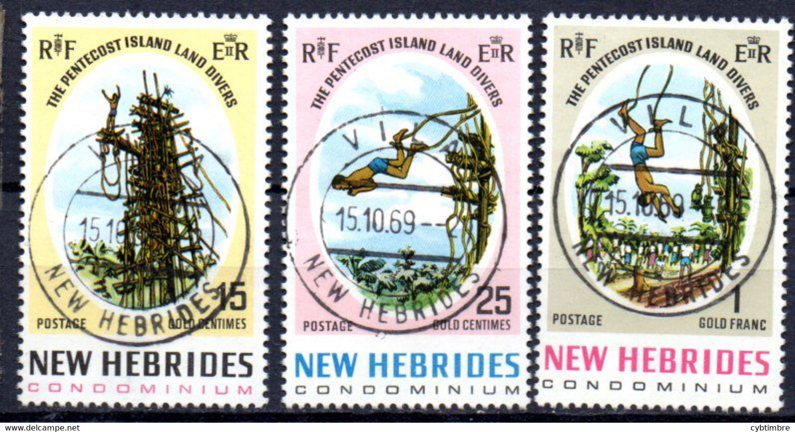Nouvelles Hebrides : Yvert N° 289/291 - Usati