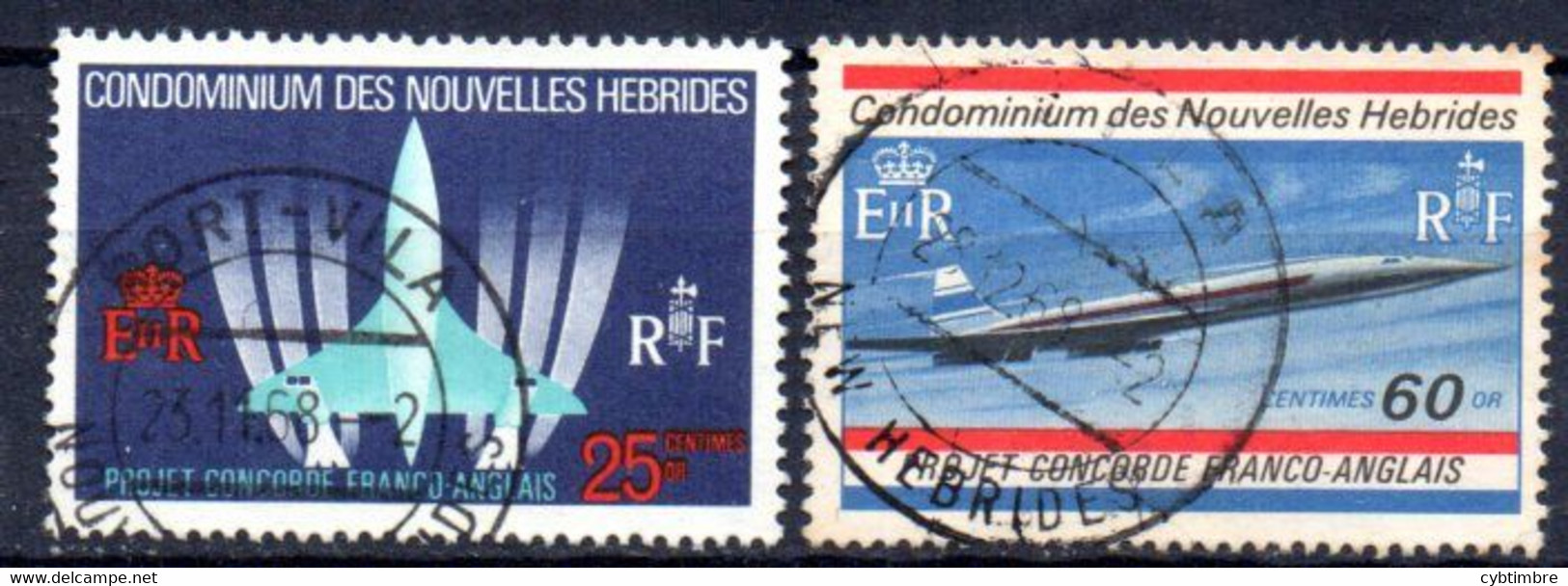 Nouvelles Hebrides : Yvert N° 276/277; Concorde - Gebraucht