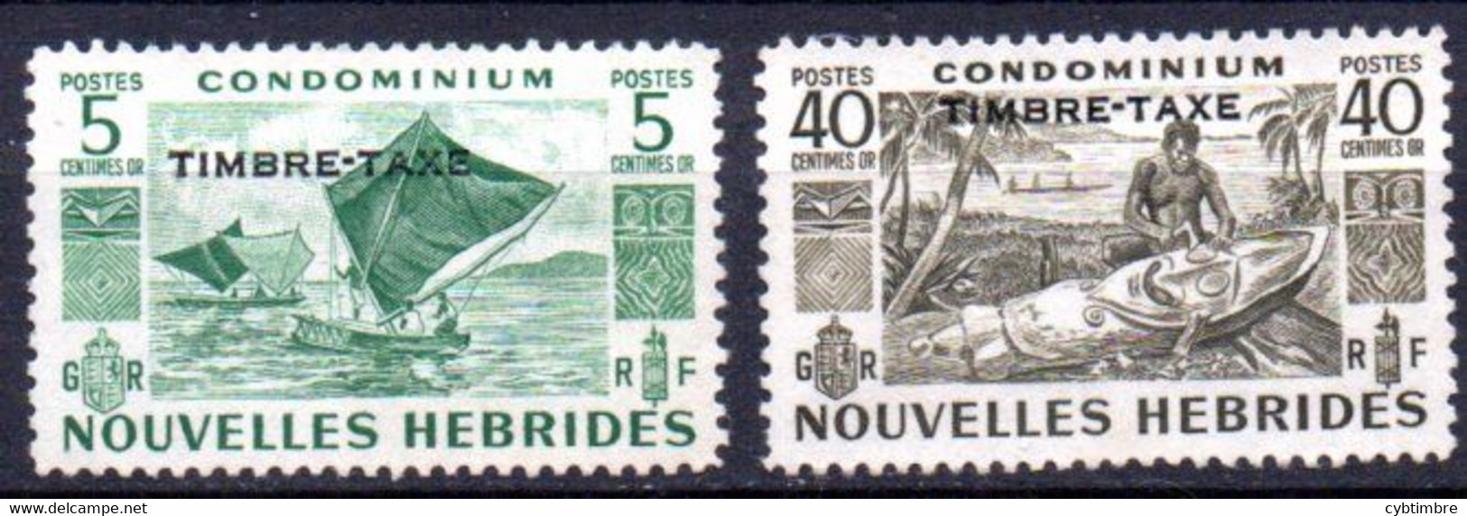 Nouvelles Hebrides : Yvert Taxe N° 26 Et 29 - Gebruikt