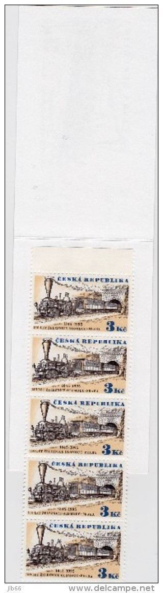 Carnet De 5 Timbres YT C 80 Train Locomotive Tunnel Ligne Olomouc-Prague / Booklet Michel MH 0-29 - Unused Stamps