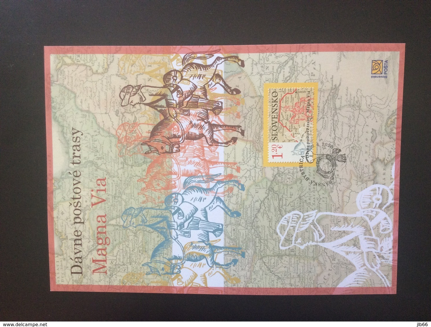 Grande Carte Maximum SK 2020 EUROPA Ancient Mail Routes The Magna Via Ancienne Route Postale - FDC