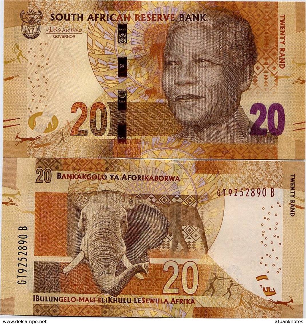 SOUTH AFRICA       20 Rand       P-139b       ND (2015)       UNC  [ Sign. Kganyago ] - South Africa