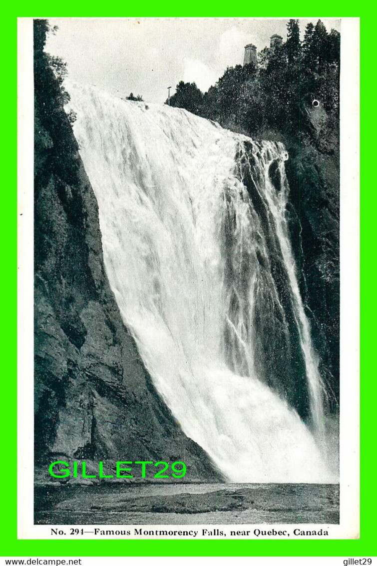 QUÉBEC - FAMOUS MONTMORENCY FALLS, NEAR QUEBEC -  NOVELTY MFG & ART CO LIMITED - - Chutes Montmorency