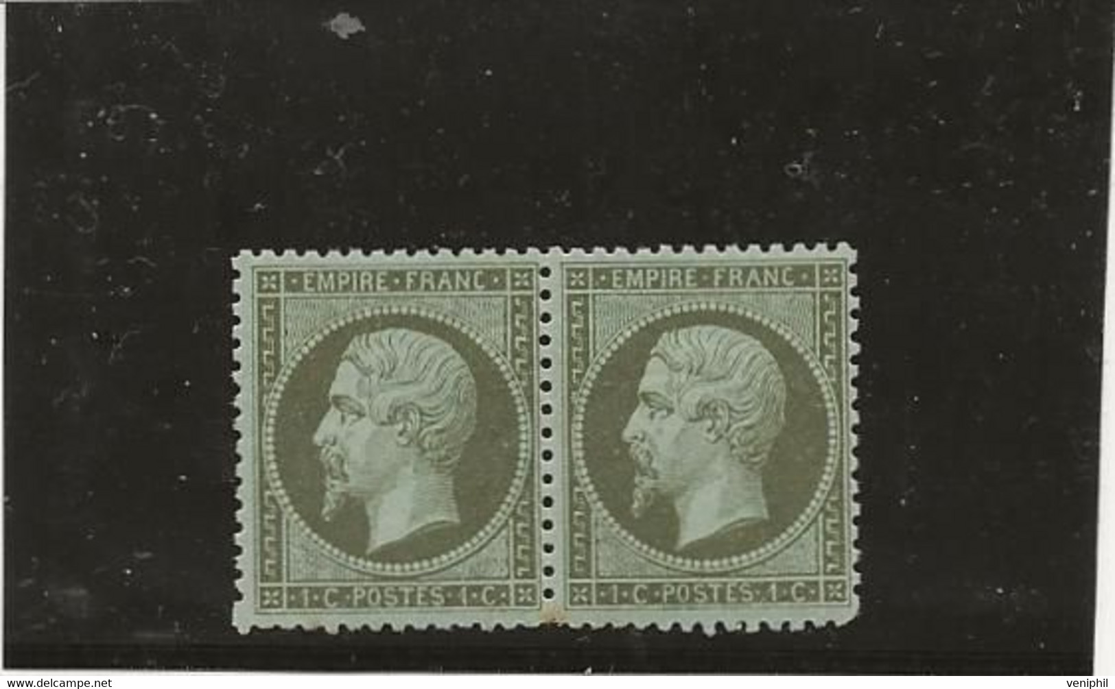 NAPOLEON III - EMPIRE FRANC N° 19 PAIRE NEUVE SANS CHARNIERE -ANNEE 1862 - COTE : + De 500 € - 1862 Napoléon III.