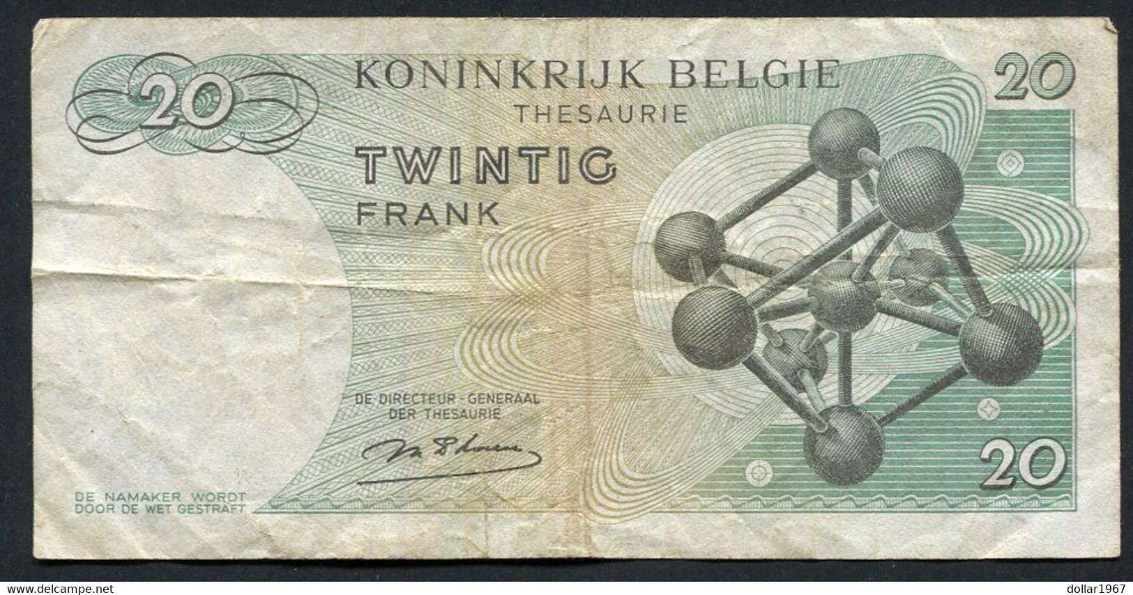 België Belgique Belgium 15 06 1964 -  20 Francs Atomium Baudouin. 1 R 2847960 - 20 Franchi