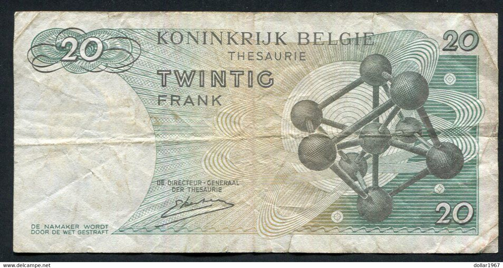 België Belgique Belgium 15 06 1964 -  20 Francs Atomium Baudouin. 3 Z 9793698 - 20 Francs