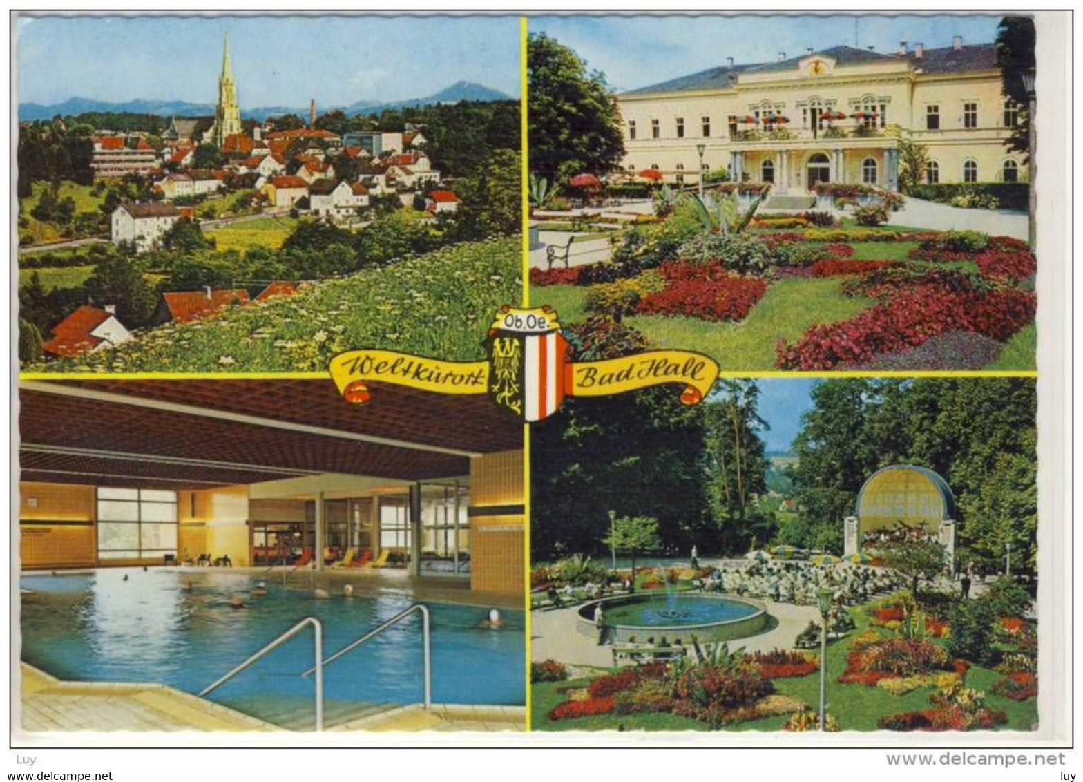 BAD HALL - Gesamtansicht, Kurhaus, Hallenbad, Musikpavillon 1979 - Bad Hall