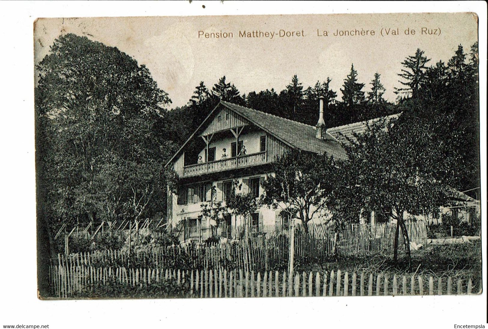 CPA Carte Postale -Suisse-Val De Ruz- La Jonchère Pension Mattey Doret 1915 VM27787 - Val-de-Ruz