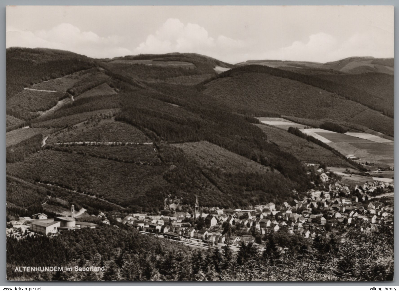 Lennestadt Altenhundem - S/w Ortsansicht 1 - Lennestadt