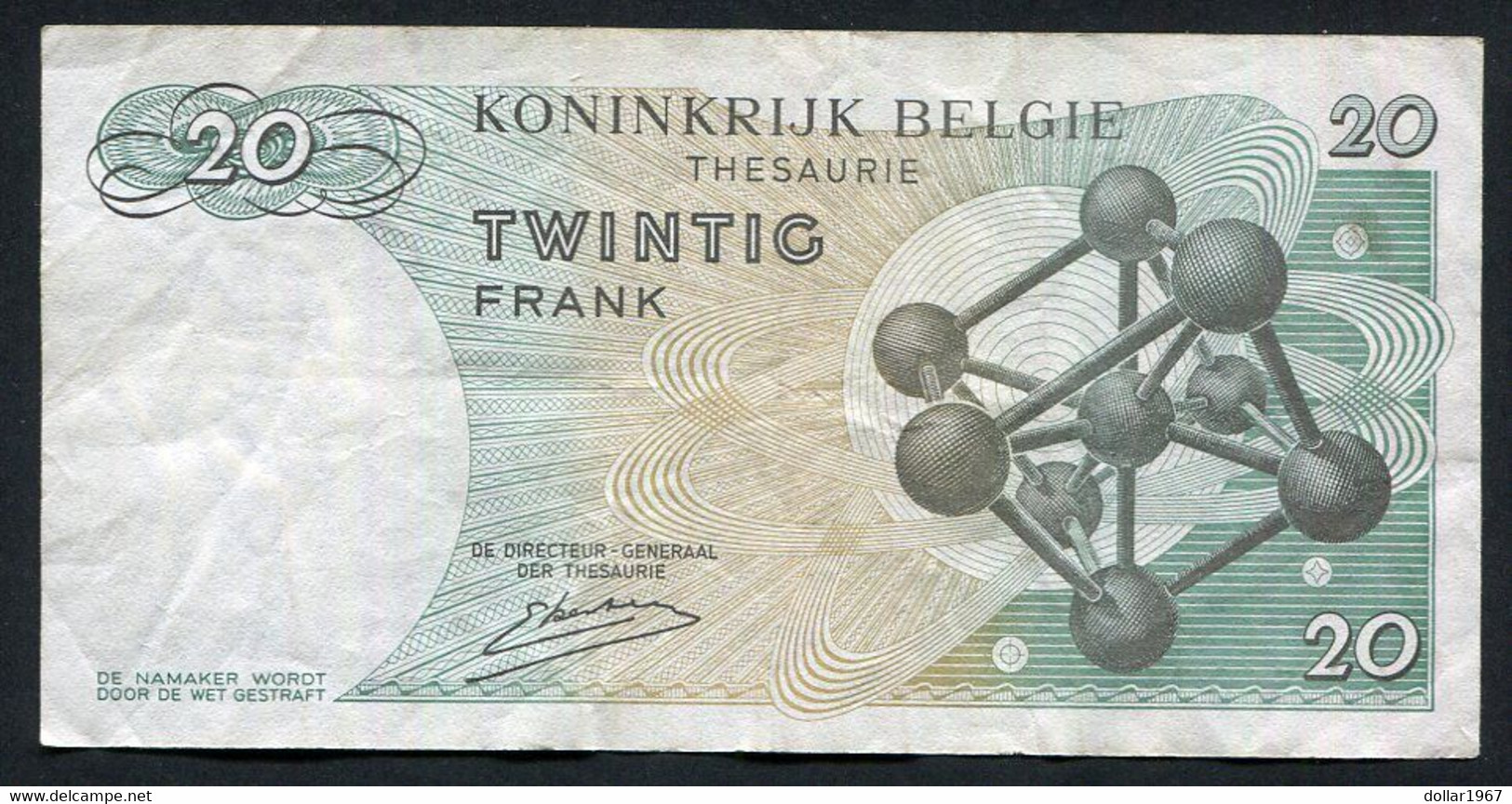 België Belgique Belgium 15 06 1964 -  20 Francs Atomium Baudouin. 4 A 5407499 - 20 Franchi