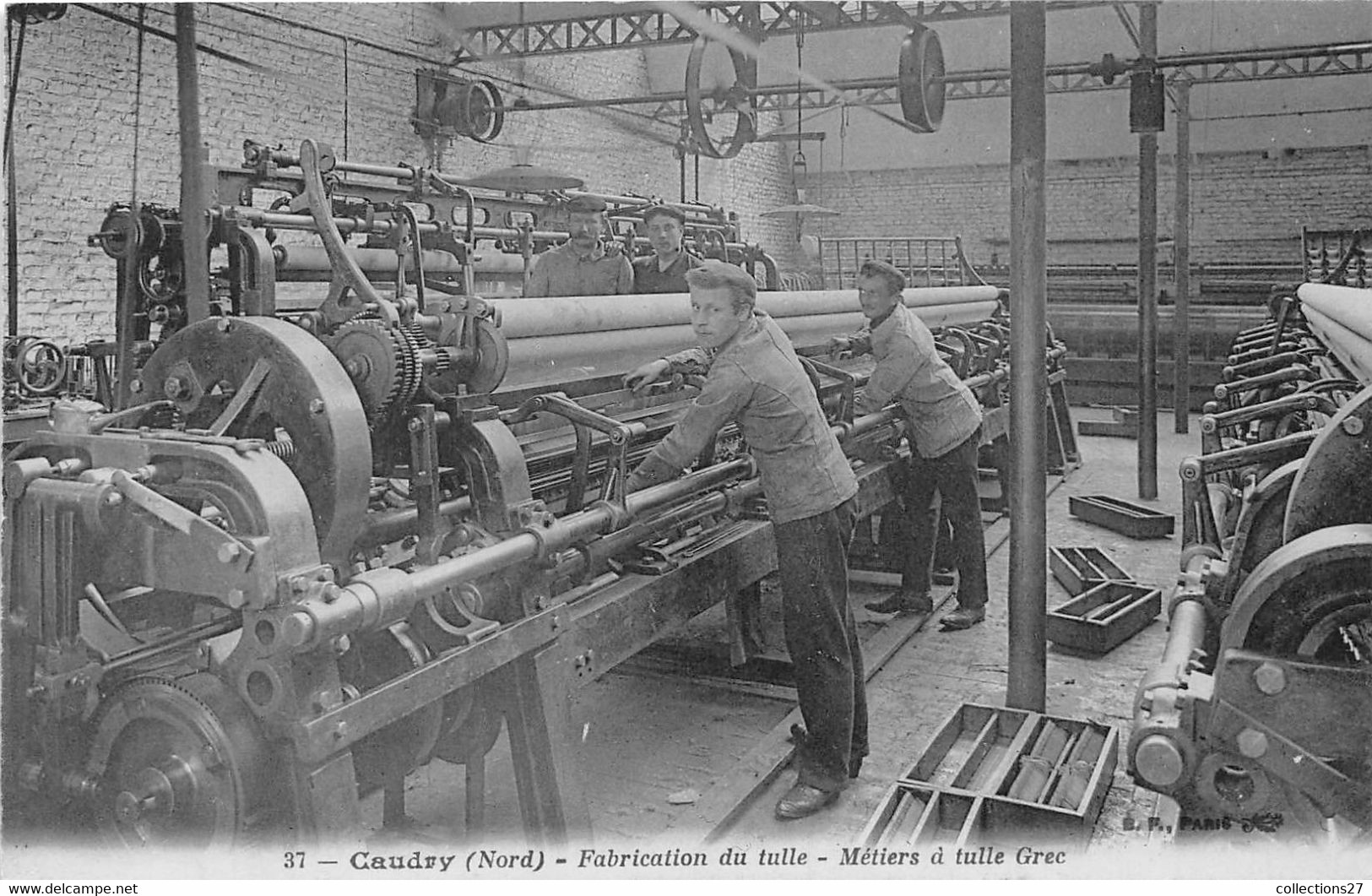 59-CAUDRY- FABRICATION DU TULLE , METIER A TULLE GREC - Caudry