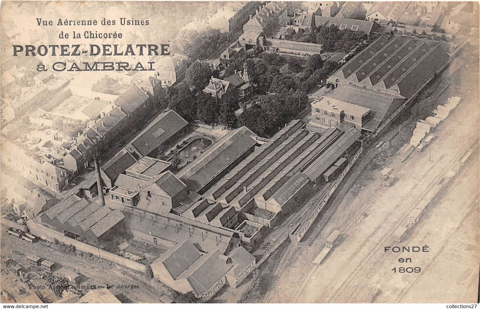 59-CAMBRAI- VUE AERIENNE DES USINES DE LA CHICOREE - PROTEZ-DELATRE - Cambrai