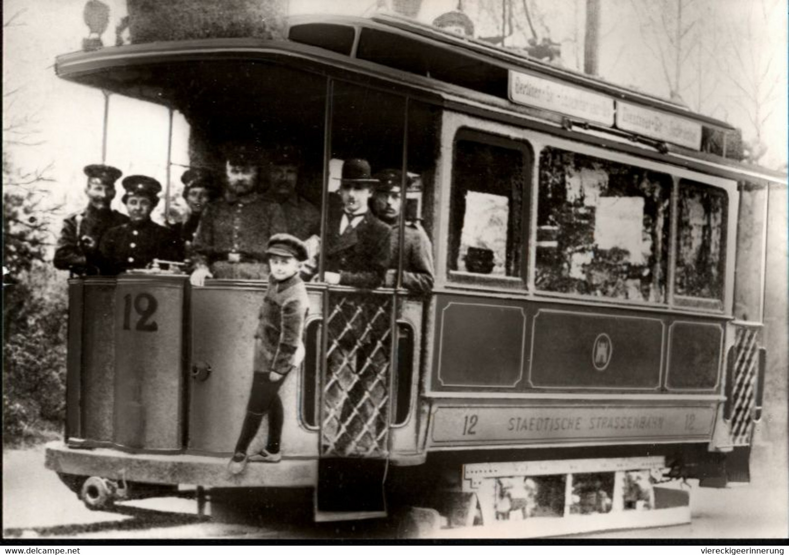 ! DDR S/w Ansichtskarte 75 Jahre Cottbuser Straßenbahn, Tram - Tramways