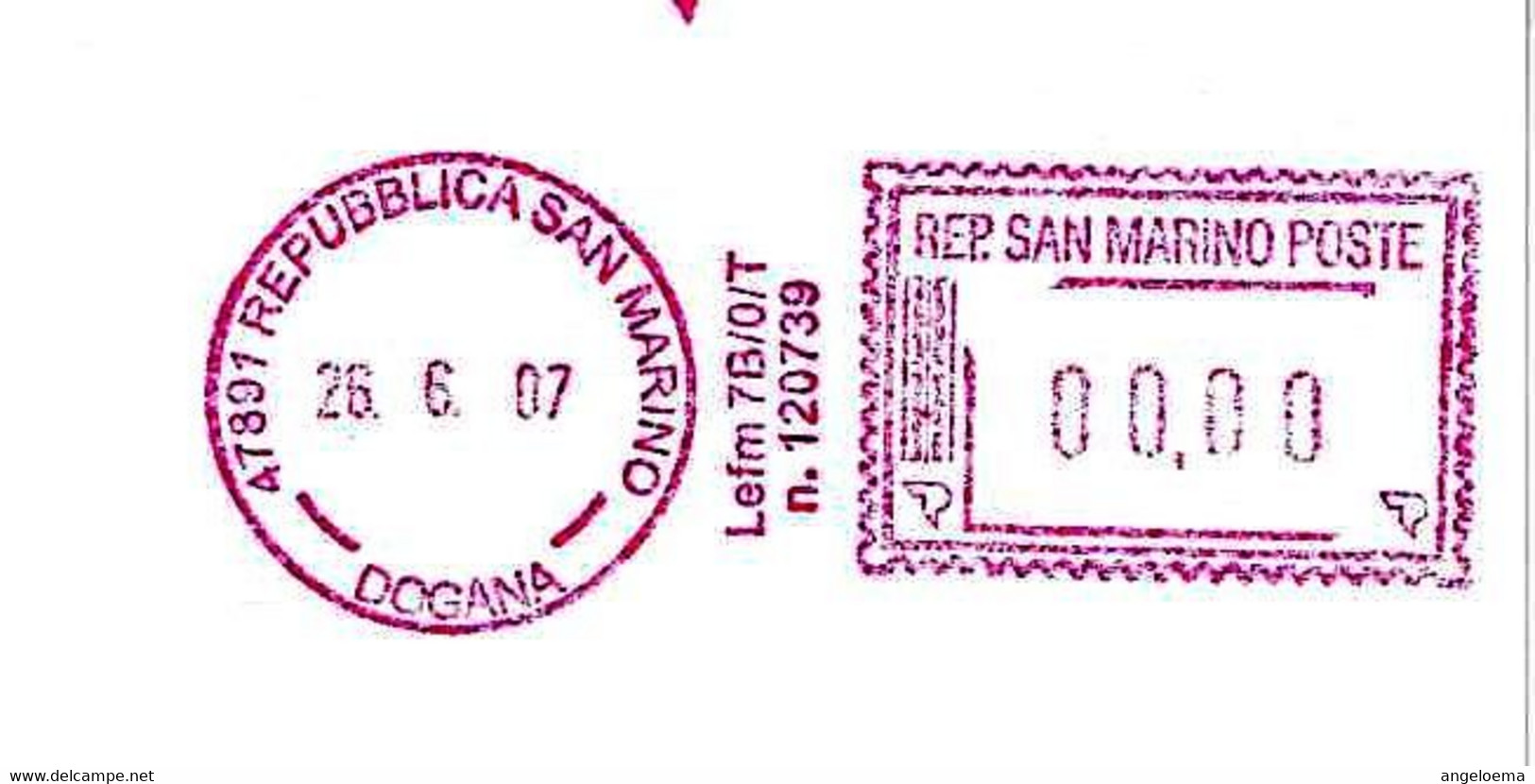 SAN MARINO - 2007 SCM ELETTRONICA - Ema Affrancatura Meccanica Rossa Red Meter Su Busta Non Viaggiata - 1928 - Storia Postale